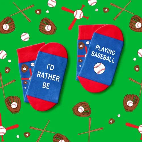 Miniatura 4 de Juego de regalos de béisbol, collar de fútbol con letras A-Z para hombres, calcetines de béisbol y pulseras de béisbol para amantes del béisbol