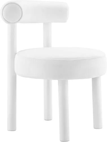 Miniatura 17 de Modway EEI-6705-IVO Toulouse Boucle - Juego de 2 sillas de comedor de tela, color marfil