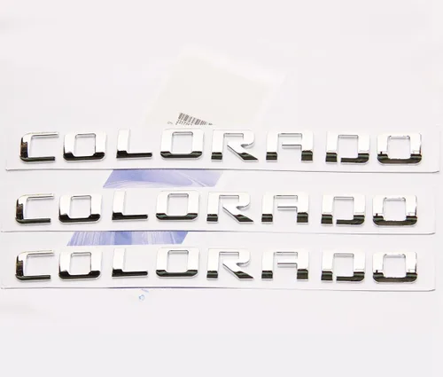 Miniatura 6 de Yoaoo 3 piezas OEM Emblemas de letras para Colorado Compatible con Colorado Brillante 2007-2019 (Negro)