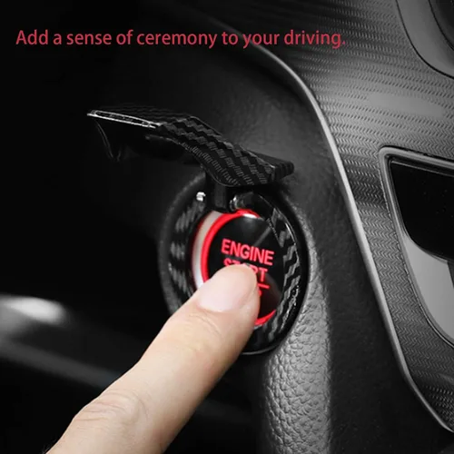 Miniatura 3 de Cubierta universal del botón de arranque del motor de aleación de aluminio del coche ajuste de control de potencia para Honda Civic Accord CRV XRV