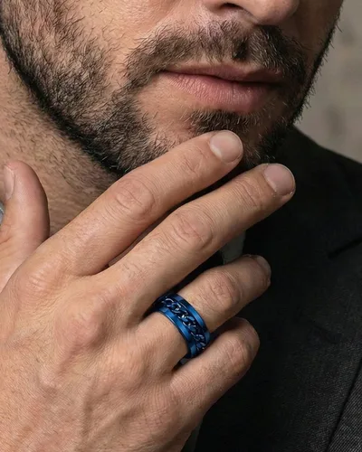 Miniatura 57 de King Ring 8mm Spinner Ring – Fidget Ring for Men & Women – Designed in USA