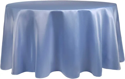 Miniatura 10 de Ultimate Textile Mantel redondo de satén nupcial de 60 pulgadas, se adapta a mesas de menos de 60 pulgadas de diámetro, berenjena morado berenjena