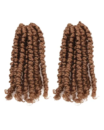 Miniatura 36 de Cabello de Ganchillo Pre-Retorcido Passion Twist para Mujeres Negras y Niños, Cabello Passion Twist Pre-Enrollado Trenzas Bohemias 4 Pulgadas 8