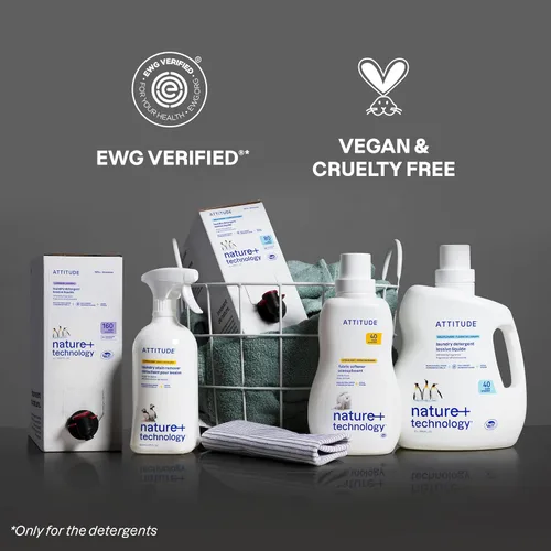 Miniatura 6 de ATTITUDE Detergente líquido para ropa, verificado por EWG, compatible con HE, a base de plantas y vegano, jabón natural para lavandería, aroma a