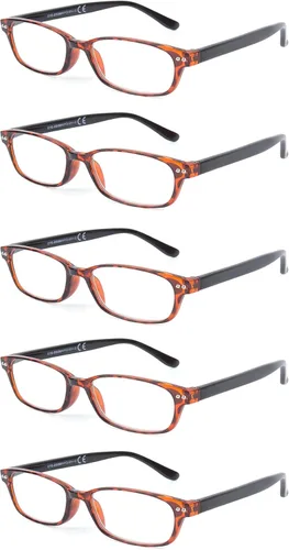Paquete de 5 lentes de lectura de plástico para mujer