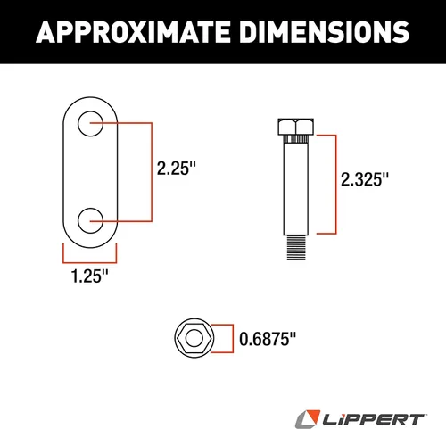 Miniatura 2 de Lippert 121101 - Kit de suspensión para ejes de remolque (AP) para ejes individuales de doble ojal de 2,000-7,000 libras, sin ecualizador