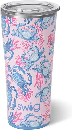 Miniatura 32 de Swig Life - Vaso de 22 oz con aislamiento térmico, vaso de café con tapa, apto para portavasos, apto para lavavajillas, acero inoxidable, taza