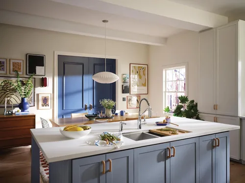 Miniatura 6 de Moen Genta LX - Grifo de resorte con potenciador de potencia, grifo de cocina moderno con un mango, enjuague previo, fácil instalación, cromo, 5926