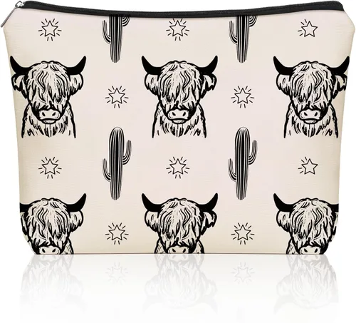 Miniatura 13 de Bolsa de maquillaje de gato negro para regalo de mamá y gato: bonita bolsa de cosméticos y artículos de tocador para niñas y mujeres, hermanas