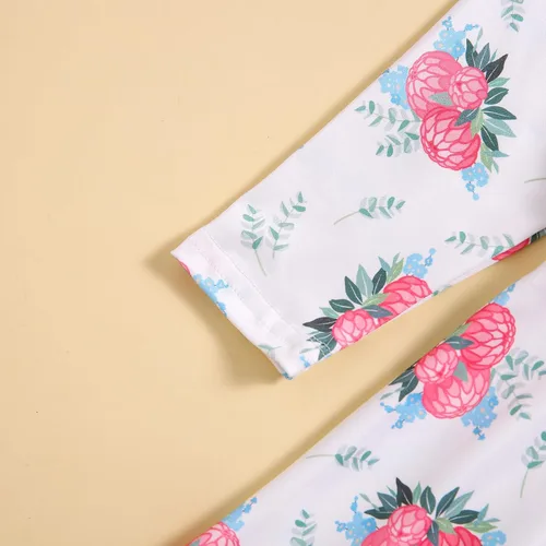 Miniatura 6 de Aruzig Conjunto de ropa con camisa y pantalones florales para niñas pequeñas