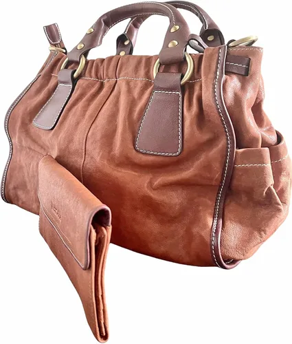 Miniatura 8 de NatCole Bolso de piel de becerro con una cartera a juego, Marrón