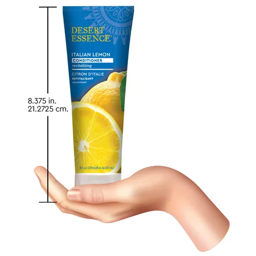 Miniatura 3 de Desert Essence Acondicionador italiano de limón, 8 onzas líquidas, desenredante revitalizante para el cabello, añade volumen, brillo y fuerza