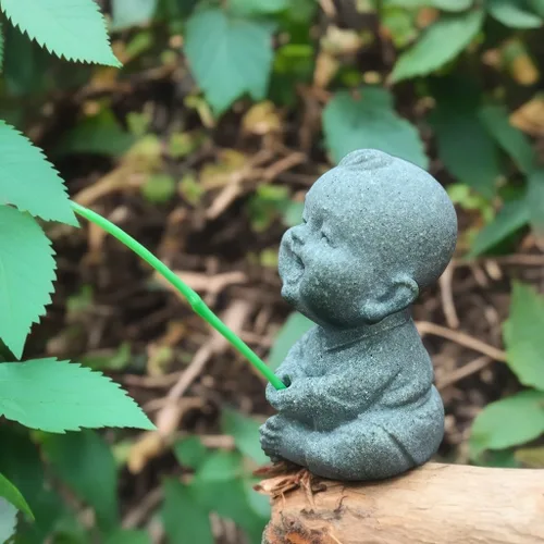 Miniatura 4 de Mini estatua de pescador para acuario, pequeñas figuras de pesca japonesas para jardín de hadas, acuario, estanque, bonsái, pecera, accesorios