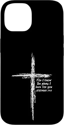 Miniatura 4 de Cross I Know The Plans Verse Bible Jesus God - Funda de regalo cristiana para iPhone 17