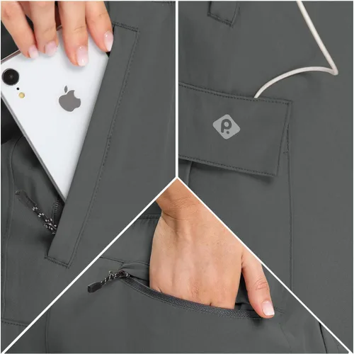 Miniatura 5 de RlaGed - Pantalones tipo cargo de senderismo para mujer, pantalones deportivos ligeros, de secado rápido, resistentes al agua, para pesca y al aire