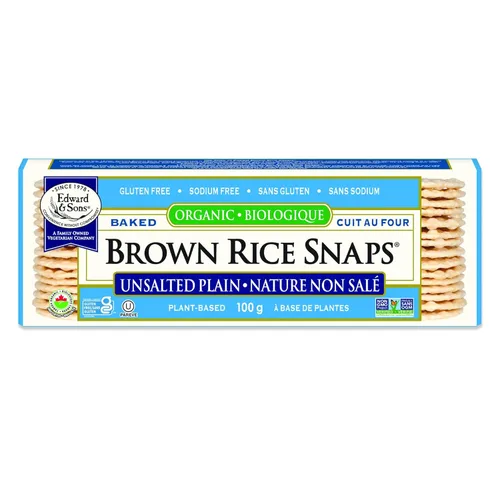 Miniatura 10 de Edward & Sons Snaps de arroz integral de cebolla tostada orgánica, horneado al horno, grano entero, sin gluten, bajo en sodio, bajo en grasa