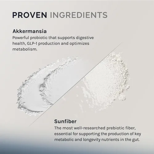 Miniatura 3 de InfiniWell Probiótico Akkermansia para la salud digestiva, apoya la longevidad saludable, la inmunidad y un microbioma intestinal equilibrado