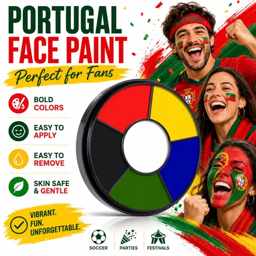 Miniatura 9 de Go Ho Pintura facial de payaso de maquillaje, color blanco, negro, rojo, rueda de colores 3 en 1 para maquillaje de payaso, efectos especiales