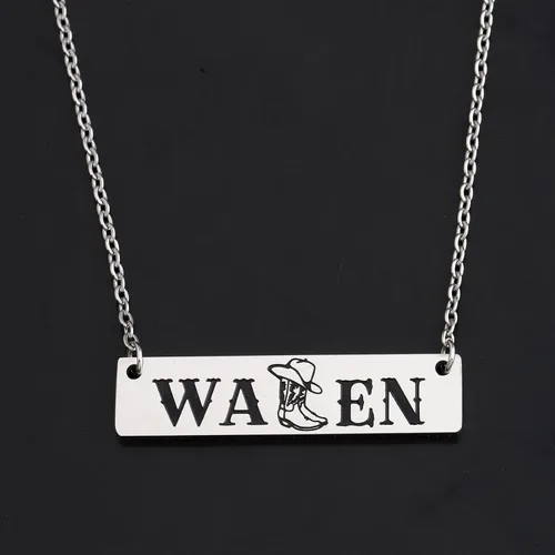 Miniatura 3 de OKEYCH Collar inspirado en la música country, regalo para mujeres occidentales, regalo para amantes de la música country (collar MW)