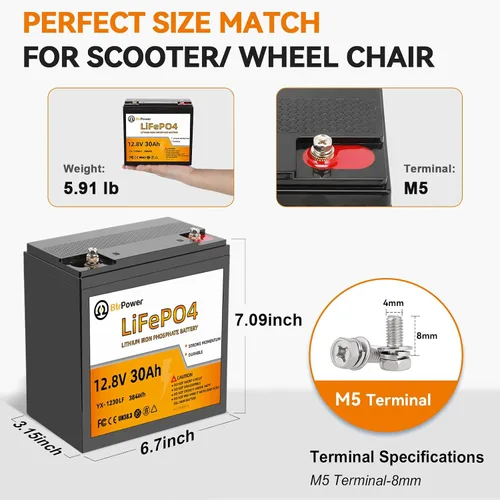 Miniatura 2 de Batería de litio de 12 V, fosfato de litio de 50 Ah, batería de ciclo profundo LiFePO4, 50 A BMS, más de 4000 ciclos, perfecta para RV, motor