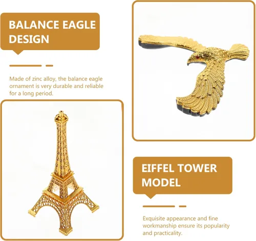 Miniatura 9 de ARTIBETTER Equilibrio Eagle Decoración Adornos Oficina Escritorio Set Aleación Zinc Aleación Zinc Aleación Ornamento