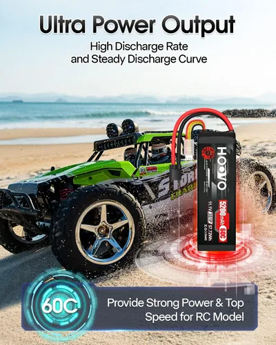 Miniatura 6 de HOOVO 3S LiPo Batería 11.1V 5200mAh 60C TR Plug Softcase RC Batería para RC Car RC Truck Avión Helicóptero Barco Carreras RC Hobby