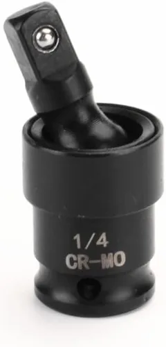 Miniatura 2 de FLZOSPER Junta universal de impacto de 1/4 pulgadas, flexible, acero CR-MO, diseño de esquina de radio, adaptador giratorio de junta en U