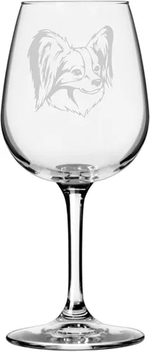 Miniatura 261 de Copa de vino de 12.75 onzas con diseño de perro grabado