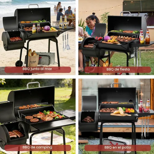 Miniatura 11 de Royal Gourmet CC1830S - parrilla de carbón para barbacoa y ahumador offset superficie de cocción de 823 pulgadas cuadradas, para exteriores