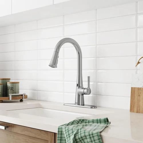 Miniatura 4 de American Standard 7441300.GN0 Southport Grifo de cocina desplegable con pulverizador, 1.8 GPM, grifos de cocina con pulverizador extraíble, oro Oro