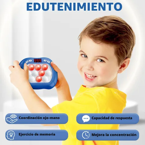 Miniatura 2 de Intoypad Juguete para ansiedad con luz para niños, 6 modos de pantalla LED, controlador de juegos de empuje rápido, juego eléctrico para reventar
