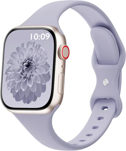 Miniatura 25 de Bandas delgadas de silicona deportivas compatibles con Apple Watch de 38mm 42mm 40mm 44mm 41mm 45mm 46mm 49mm, correa de repuesto delgada y estrecha