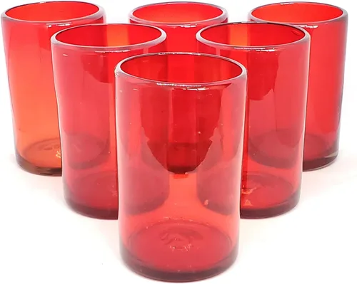Miniatura 24 de Vasos cortos de ámbar sólido de 9 onzas (juego de 6), vidrio reciclado, sin plomo, sin toxinas (vaso de 9 onzas)