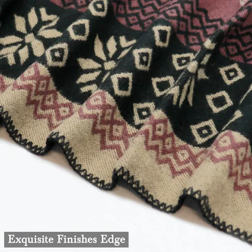 Miniatura 176 de Poncho chal para mujer, suéteres suaves y cálidos para mujer, parte delantera abierta, poncho de viaje para otoño, invierno y primavera