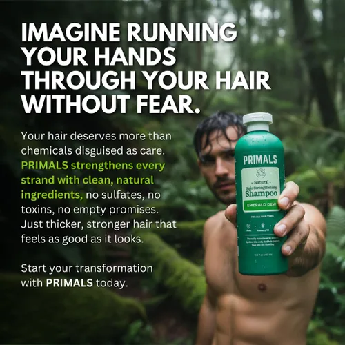 Miniatura 9 de PRIMALS Champú fortalecedor del cabello, cafeína, biotina, miel cruda, aceite de romero, antiadelgazamiento del cabello, ingredientes naturales