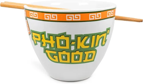 Miniatura 2 de Boom Trendz Bowl Bop Pho-Kin Good - Juego de vajilla de cerámica japonesa Incluye tazón para fideos ramen de 16 onzas y palillos de madera, plato