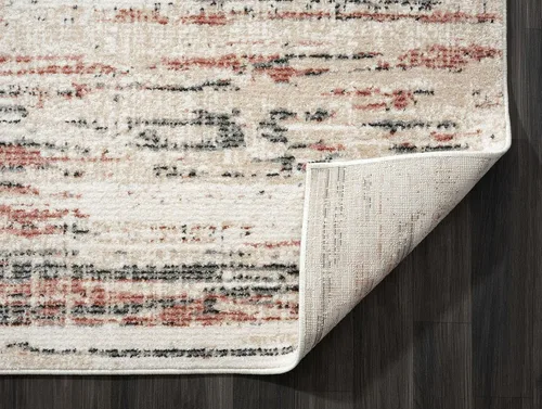 Miniatura 8 de Abani Laguna LAG110E - Líneas de goteo gris naranja (5'3" x 7'6")