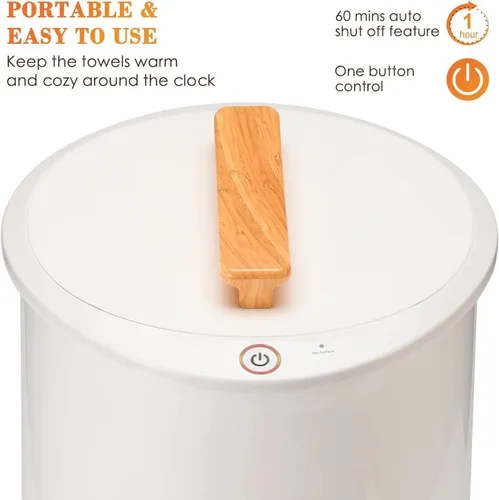 Miniatura 3 de Keenray Calentador de toallas, cubo calentador de toallas de lujo, calentador de toallas grande para baño, apagado automático, se adapta a hasta dos