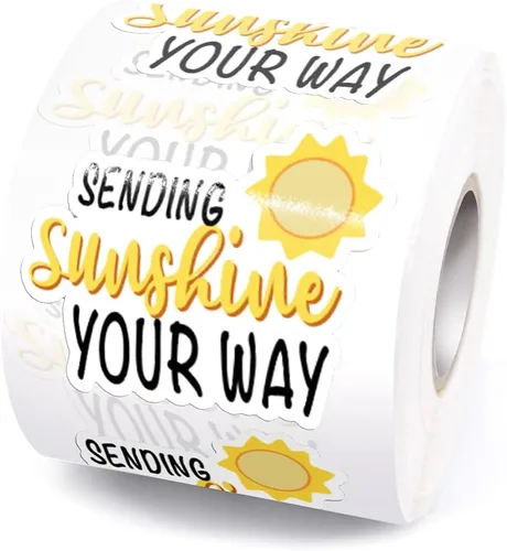 Calcomanías de envío de Sunshine Your Way, regalo de pedido de pequeñas empresas, embalaje de correo feliz para minoristas en línea, sobres de