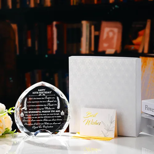 Miniatura 5 de Movdyka Regalos de 30 cumpleaños para mujeres y hombres - Regalos de corazón de cristal personalizados 1994 regalo de cumpleaños de 30 años