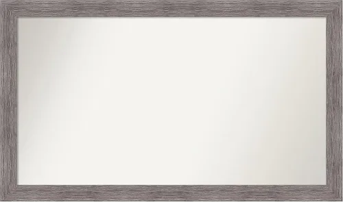Miniatura 405 de Amanti Art Espejo de baño gris para sobre el fregadero, 31 x 48 pulgadas, espejo de tocador rectangular estrecho de color gris, marco de madera