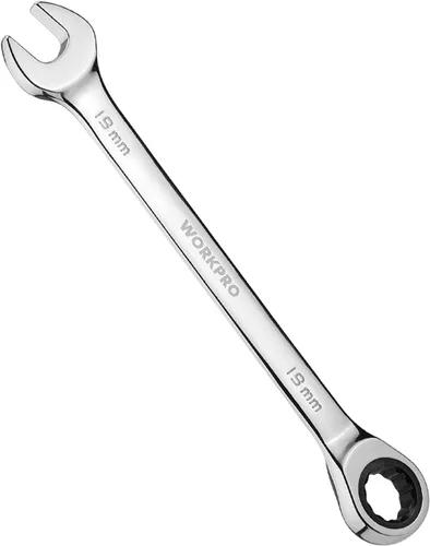 Miniatura 21 de WORKPRO Juego de llaves combinadas de trinquete de cabeza flexible de 8 piezas, SAE 5/16-3/4 pulgadas, 72 dientes, construcción CR-V, niquelado