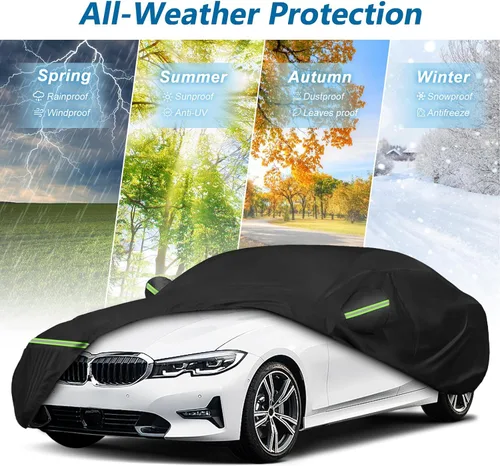 Miniatura 7 de Funda impermeable para coche para BMW Serie 3 M3 M340i 340i 335i 330i 328i 320i 2007-2023 E90 F30 G20, 210D Oxford con forro de algodón