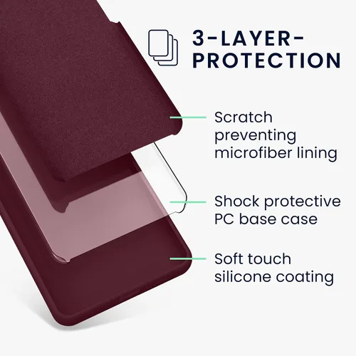Miniatura 6 de kwmobile Funda Compatible con Samsung Galaxy S22 Plus Funda - Funda de Teléfono de Silicona TPU con Acabado Suave - Violeta Burdeos Burdeos Violeta
