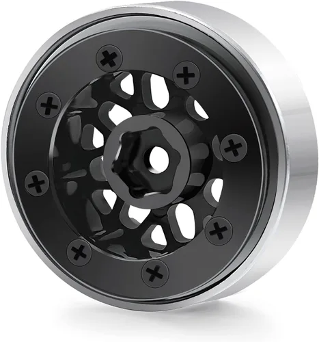 Miniatura 3 de Benedict Harry - Juego de 4 ruedas para llantas de oruga para 1/18 TRX4M TRX4-M Axial AX24 SCX24 Bronco Deadbolt C10 JLU Gladiator piezas de Negro