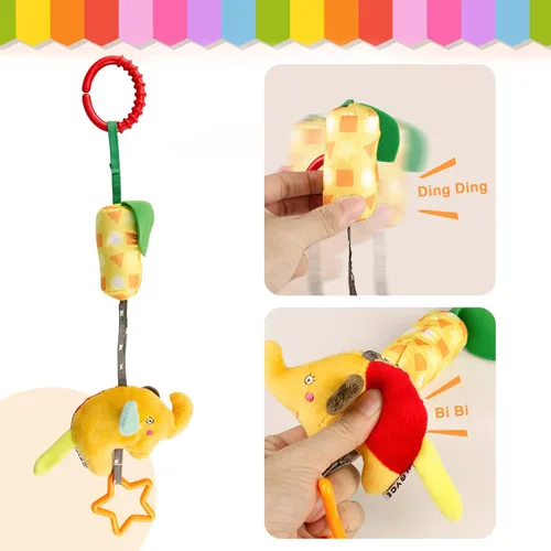 Miniatura 2 de 4 Paquetes de Juguetes para Cochecito de Bebé, Campanitas Colgantes para Asiento de Auto para Niños y Niñas, Adorable Juguete Musical de Cuna