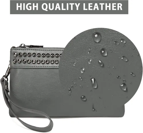 Miniatura 9 de VASCHY SAC - Monederos de mano de cuero sintético suave para mujer