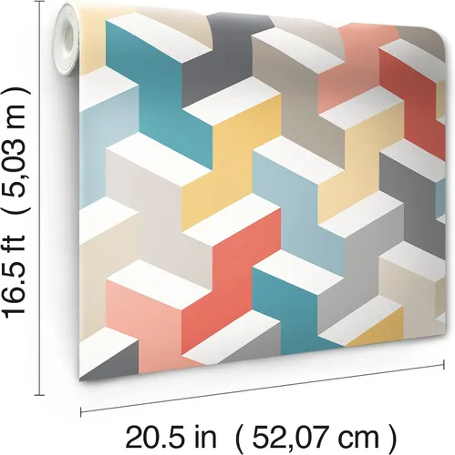 Miniatura 11 de RoomMates RMK11250RL - Papel tapiz para despegar y pegar en 3D