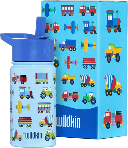 Miniatura 50 de Wildkin Kids - Botella de agua de acero inoxidable de 14 onzas para niños – Sin BPA, a prueba de fugas, aislada, fácil de limpiar - Ballerina