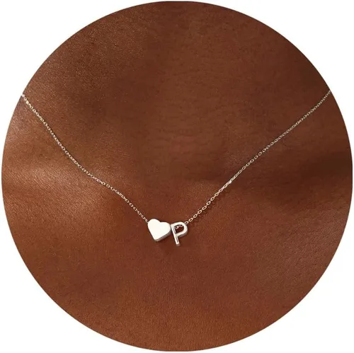 Miniatura 9 de Turandoss Mothers Day Gifts for Mom Wife - Dainty 18K Gold Plated Heart Initial A-Z Pendant Necklace Trendy Jewelry Heart Necklaces Birthday Mothers